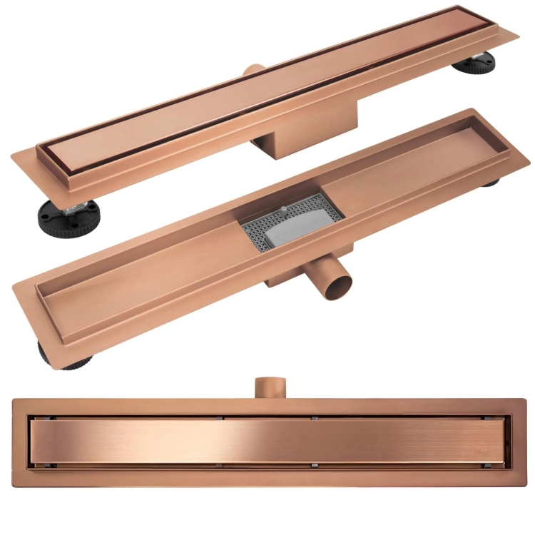 трап линейный Rea Neox 900 мм brushed cooper (REA-G4889)