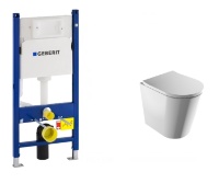 toilet Omnires Tampa rimless suspended seat duroplast + installation Geberit Duofix (458.126.00.1+ TAMPAMWBP)