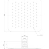 Ducha fija Omnires Ultra Slimline cromo 20x20 cm (WGU220CR)