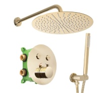 Conjunto de ducha empotrado Rea Lungo dorado (REA-P6714)