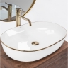 Lavabo Rea Cleo 60,5x41 blanco-oro (REA-U6211)