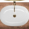 Lavabo Rea Cleo 60,5x41 blanco-oro (REA-U6211)