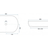 Lavabo Rea Cleo 60,5x41 blanco-oro (REA-U6211)