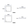 tray Rea Savoy 80x80 square, white (REA-K1906)