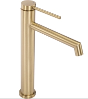 Mezclador de lavabo alto Rea Foss cepillado en oro (REA-B5319)
