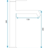 Rea Foss gold brushed high basin mixer (REA-B5319)