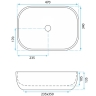 washbasin Rea Belinda 46x33 savana (REA-U3323)