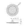 Omnires Nevada chrome/white overhead shower (WGNEVADACRB)