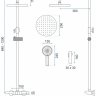 shower system Rea Savio tytan (REA-P8412)