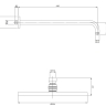 overhead shower Omnires Slimline 25 cm, with bracket, white matt (WGSET1WM)