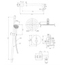 shower system with thermostat Omnires Y chrome (SYSY17CR)