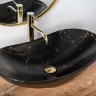 washbasin Rea Royal 36x60,5 black marble mat (REA-U7478)