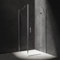 Cabina de ducha Omnires Manhattan 80x100cm cristal de seguridad, cromo (MH8010CRTR)