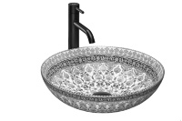 Lavabo Rea Arte 40x40 gris oscuro (REA-U8002)
