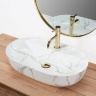 Lavabo Rea Aura 61x41 mármol brillante (REA-U8003)