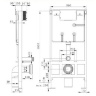 Rea installation system for toilet + button H chrome (REA-E0014)