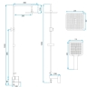 shower system Rea Storm brushed gold (REA-P9536)