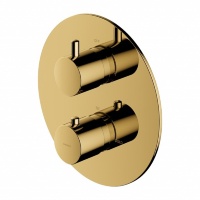 Mezclador empotrado para baño y ducha con termostato Omnires Y gold (Y1236ROGL)