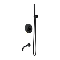 Mezclador de baño empotrado Omnires Y negro/dorado (SYSYW01BLGL)
