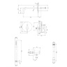Mezclador de baño empotrado Omnires Y negro/dorado (SYSYW01BLGL)