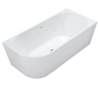 Bañera acrílica Rea Bellanto 160x75 + sifón + tapón clic/clack, derecha (REA-W0253)