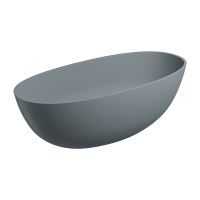 Bañera independiente Omnires Shell de 160 x 75 cm, color gris ceniza (SHELLWWAG)