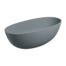 Bañera independiente Omnires Shell de 160 x 75 cm, color gris ceniza (SHELLWWAG)
