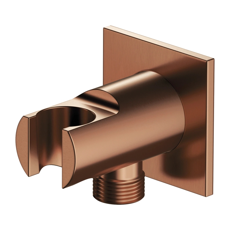 shower hose connection with holder Omnires brushed copper (8873C/KCPB)