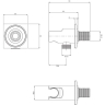 shower hose connection with holder Omnires brushed copper (8873C/KCPB)