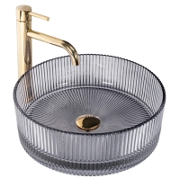 умывальник Rea Ingrid 36x36 grey (REA-U8524)