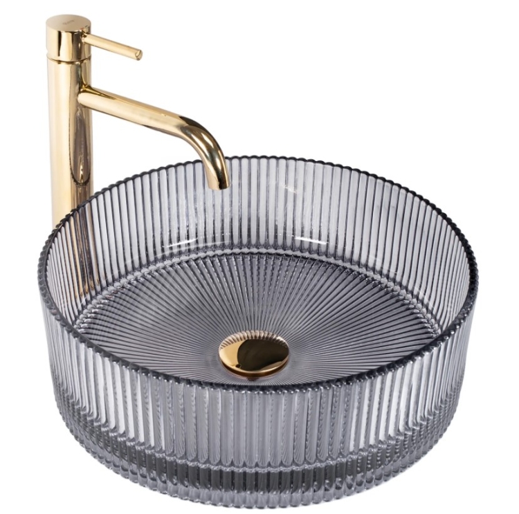 умывальник Rea Ingrid 36x36 grey (REA-U8524)