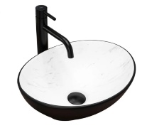 Lavabo Rea Sofia 41x34,5 negro/calala mate (REA-U6203)