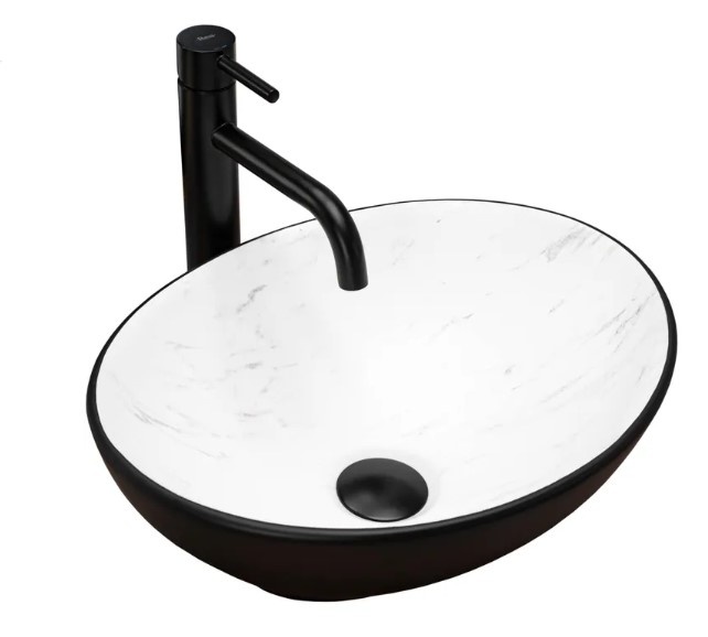 Lavabo Rea Sofia 41x34,5 negro/calala mate (REA-U6203)