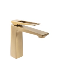 Mezclador de lavabo Rea Parker dorado, bajo (REA-B4809)