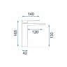 washbasin mixer Rea Parker gold, low (REA-B4809)