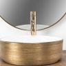 washbasin Rea Sami 36x36 gold brush/white (REA-U6630)