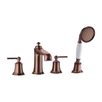 Mezclador de baño Omnires Armance de cobre antiguo de 4 orificios (AM5232ORB)