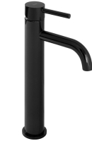 Mezclador de lavabo Rea Lungo negro metalizado alto (REA-B0662)