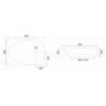 washbasin Rea Greta 39x56 white (REA-U8536)