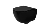 Inodoro Rea Carlo Mini Rimless 48x37 negro mate + asiento duroplast soft-close (REA-C8489)