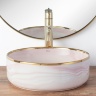 Lavabo Rea Merida 41x34,5 rosa (REA-U8549)