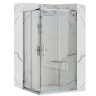 Cabina de ducha Rea Punto 80x100, cristal de seguridad cromado, transparente (REA-K1889)