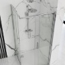 Cabina de ducha Rea Punto 80x100, cristal de seguridad cromado, transparente (REA-K1889)