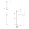 Mezclador de lavabo alto Omnires Baretti negro mate (BA7812BL)