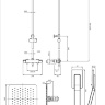 shower system with thermostat Omnires Y chrome (Y1244XMCR)