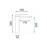 washbasin mixer Rea Parker gold, high (REA-B4810)