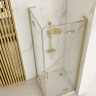 Cabina de ducha Rea Hugo 90x90x200 cristal de seguridad, transparente, dorado mate (REA-K6609)