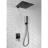 Conjunto de ducha empotrado Rea Sonic negro (REA-P0369)