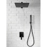 Conjunto de ducha empotrado Rea Sonic negro (REA-P0369)