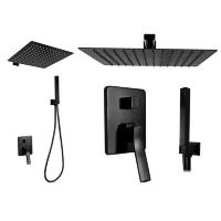 Conjunto de ducha empotrado Rea Sonic negro (REA-P0369)